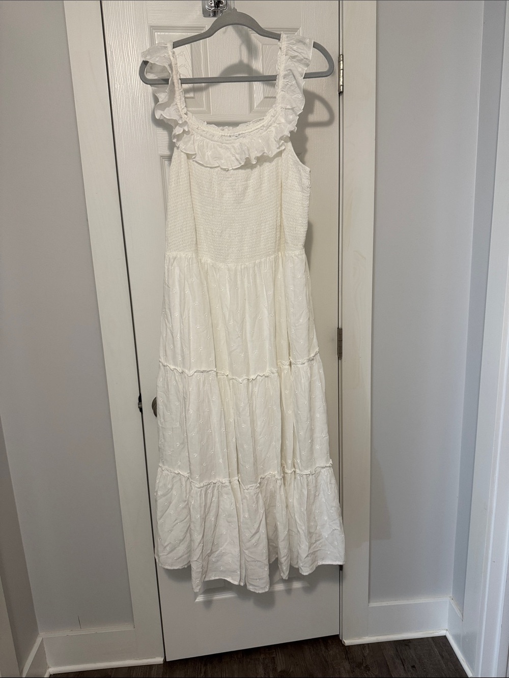 Old Navy White Ruffle Tiered Dress